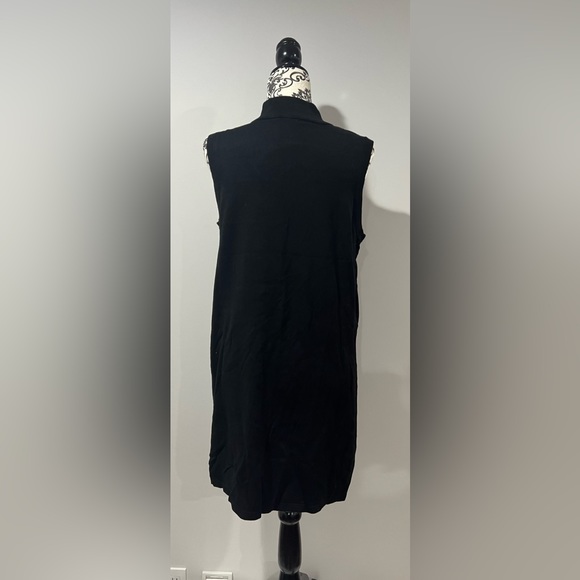 Micheal Studio, black knit/faux leather tunic, size: 1X - Picture 3 of 3